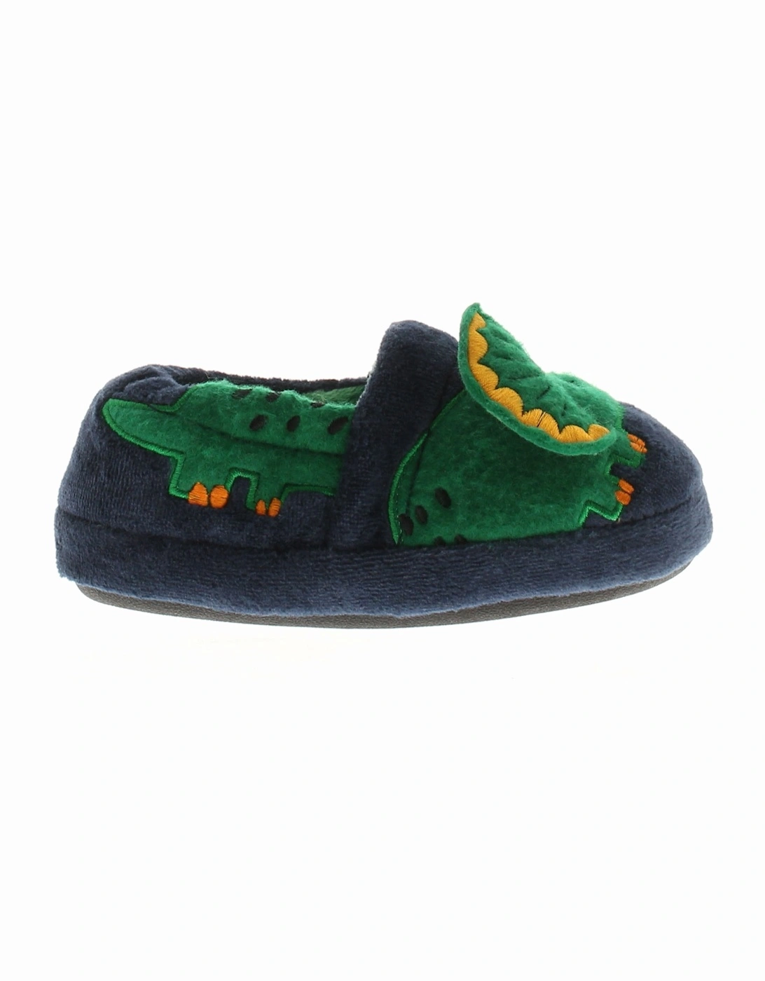 Dinosaur Hunter Boys Slippers Novelty Trex Younger Boys navy UK Size