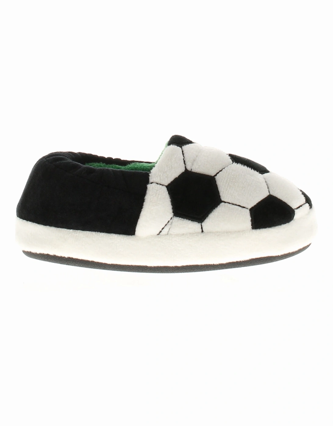 Boys Novelty Slippers Footy white UK Size