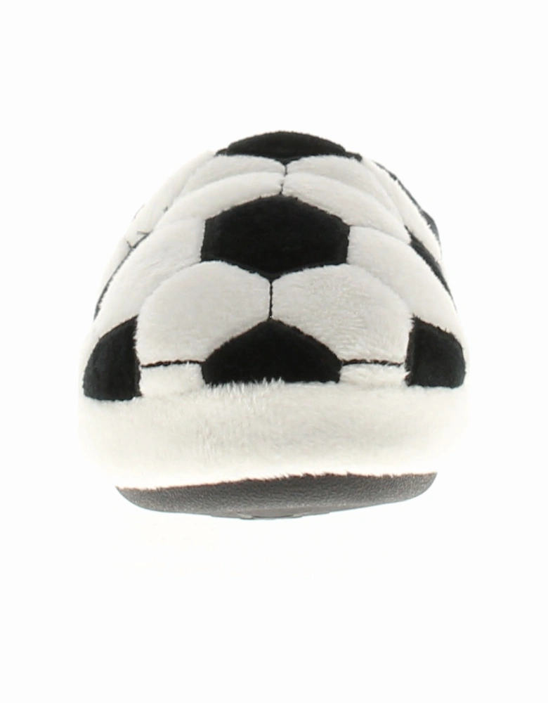 Boys Novelty Slippers Footy white UK Size