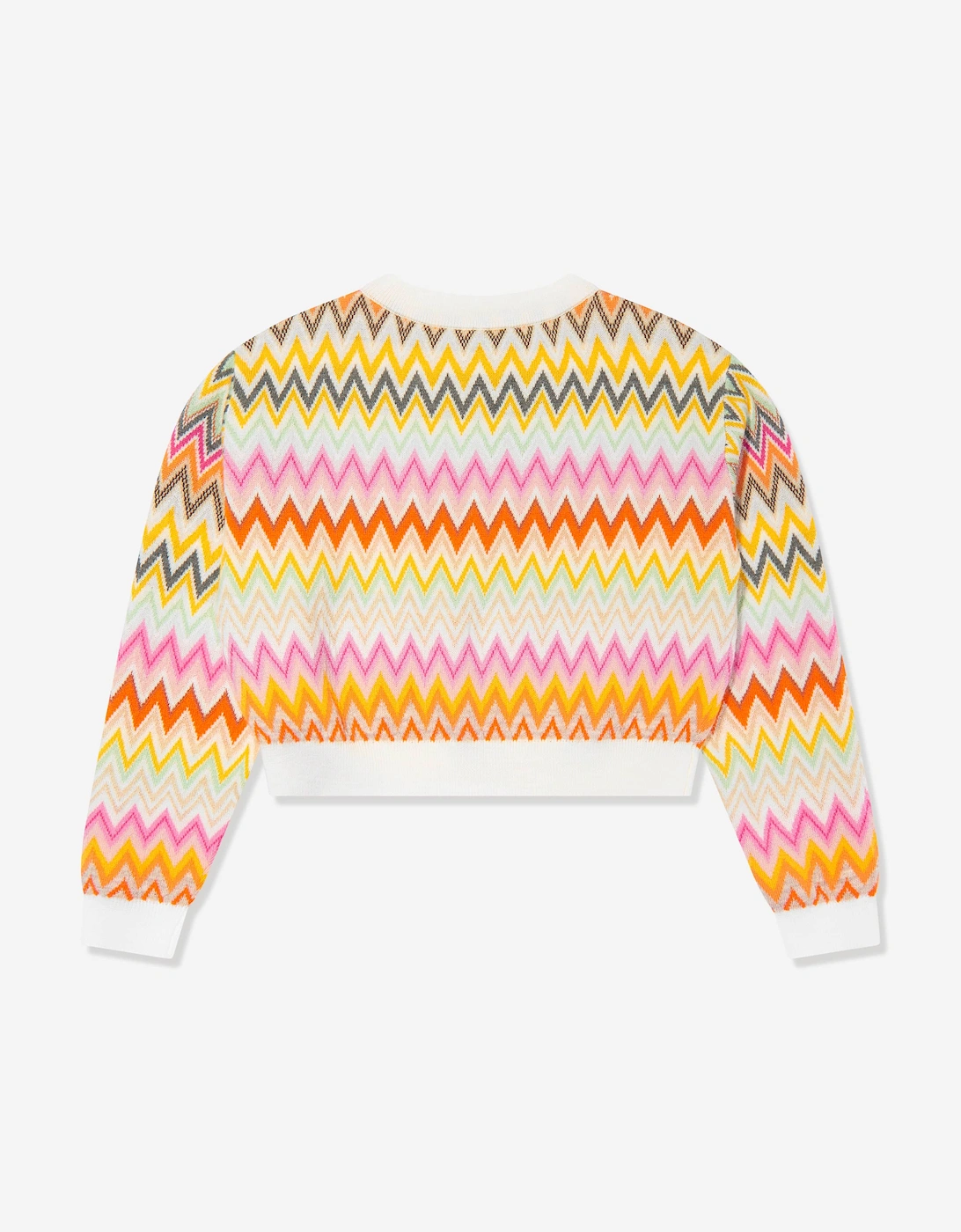 Girls Wool Zigzag Jumper in Multicolour