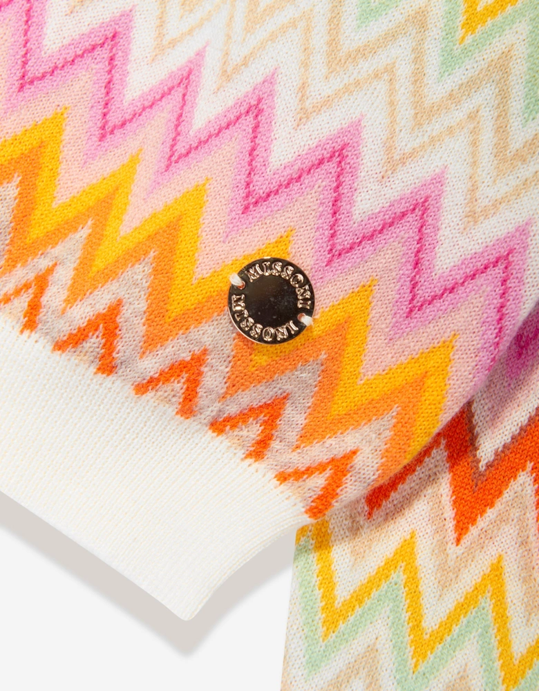 Girls Wool Zigzag Jumper in Multicolour
