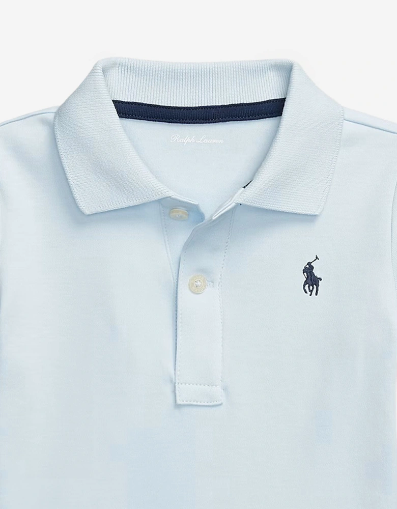 Baby Boys Polo Bodysuit in Blue