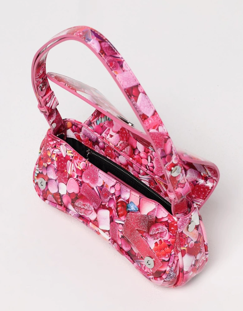 Candy Print Patent Leather Satchel