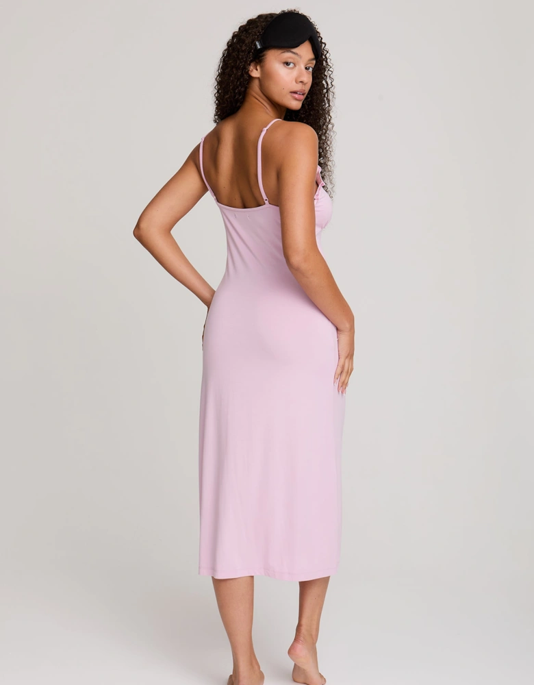 Bamboo Frill Chemise in Blush