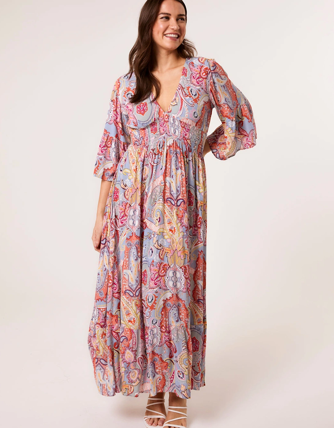 Multi Paisley High Low Maxi Dress, 2 of 1