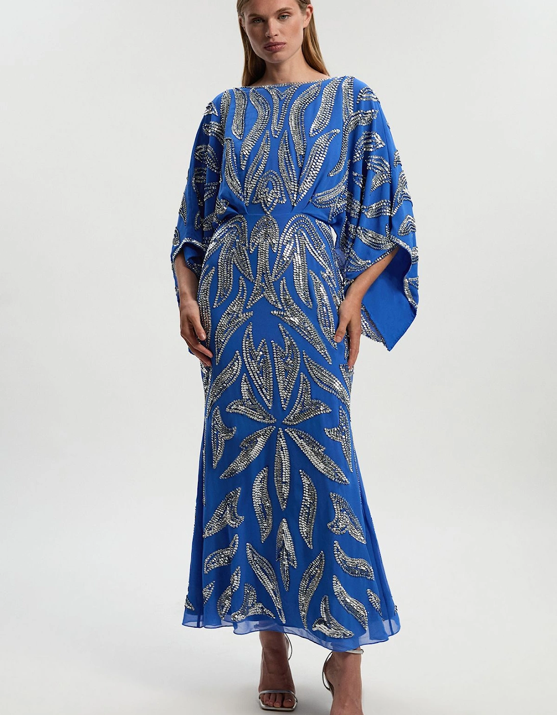 Kimono Sleeve Embellished Maxi Dress, 2 of 1