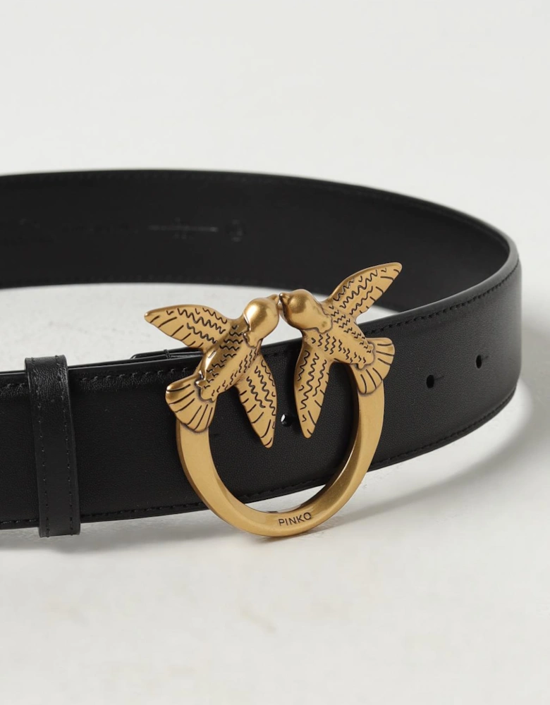 Love Birds Leather Belt Buckle