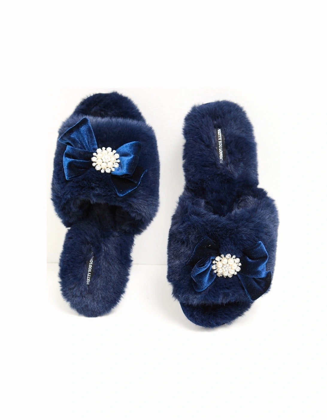 Anya Slippers in Navy
