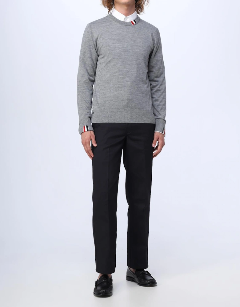 Crew Neck Sweater 4Bar Detail