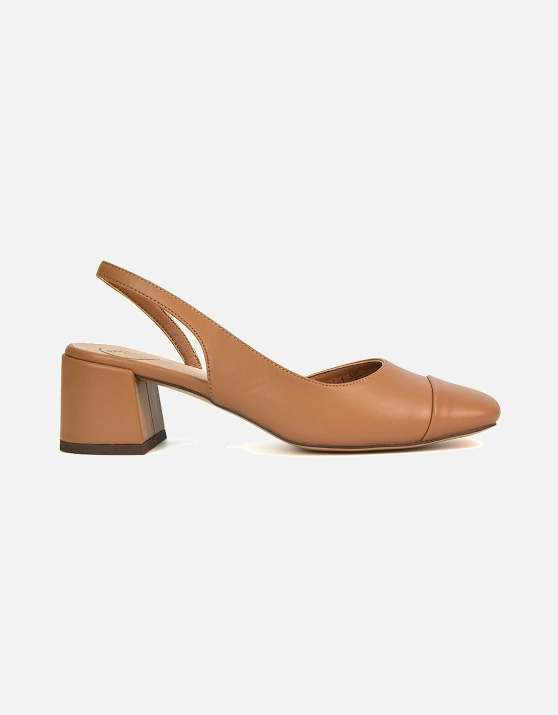 'Karis' Slingback Block Heel Court Shoes With Square Toe, 2 of 1
