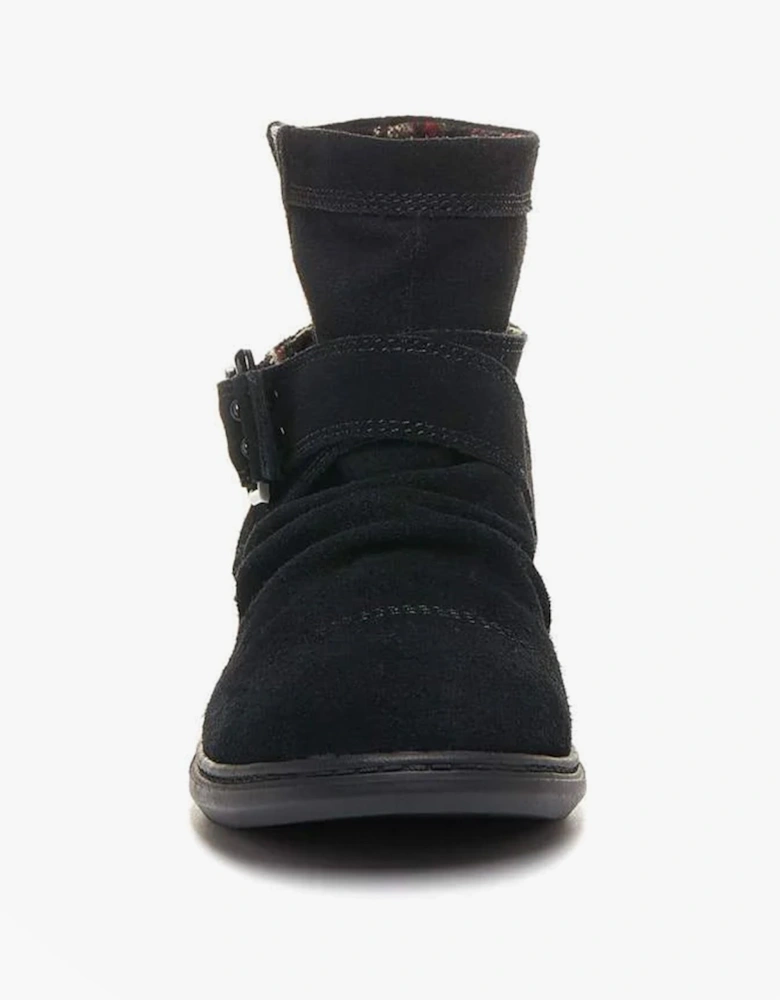 MINT Womens Suede Boots Black