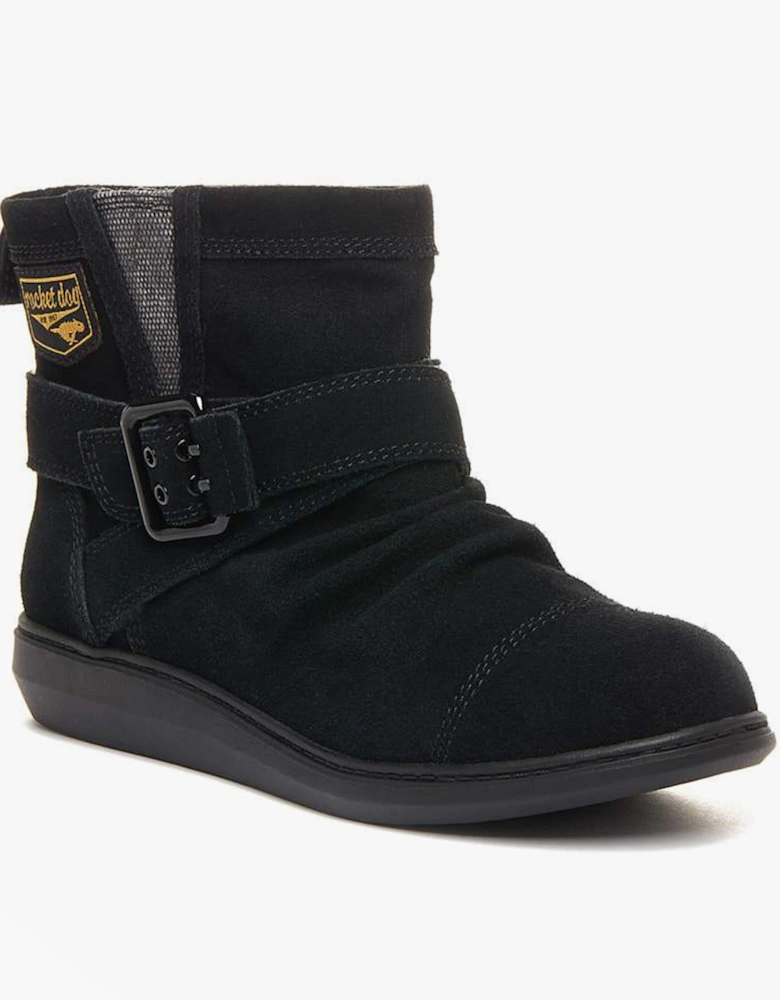 MINT Womens Suede Boots Black