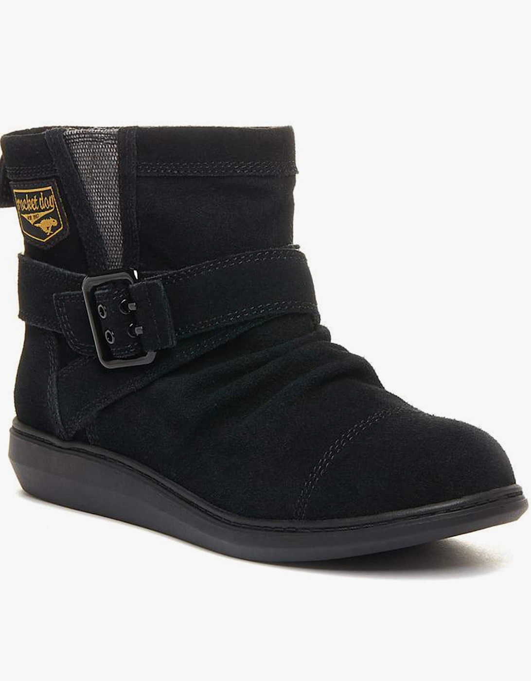 MINT Womens Suede Boots Black