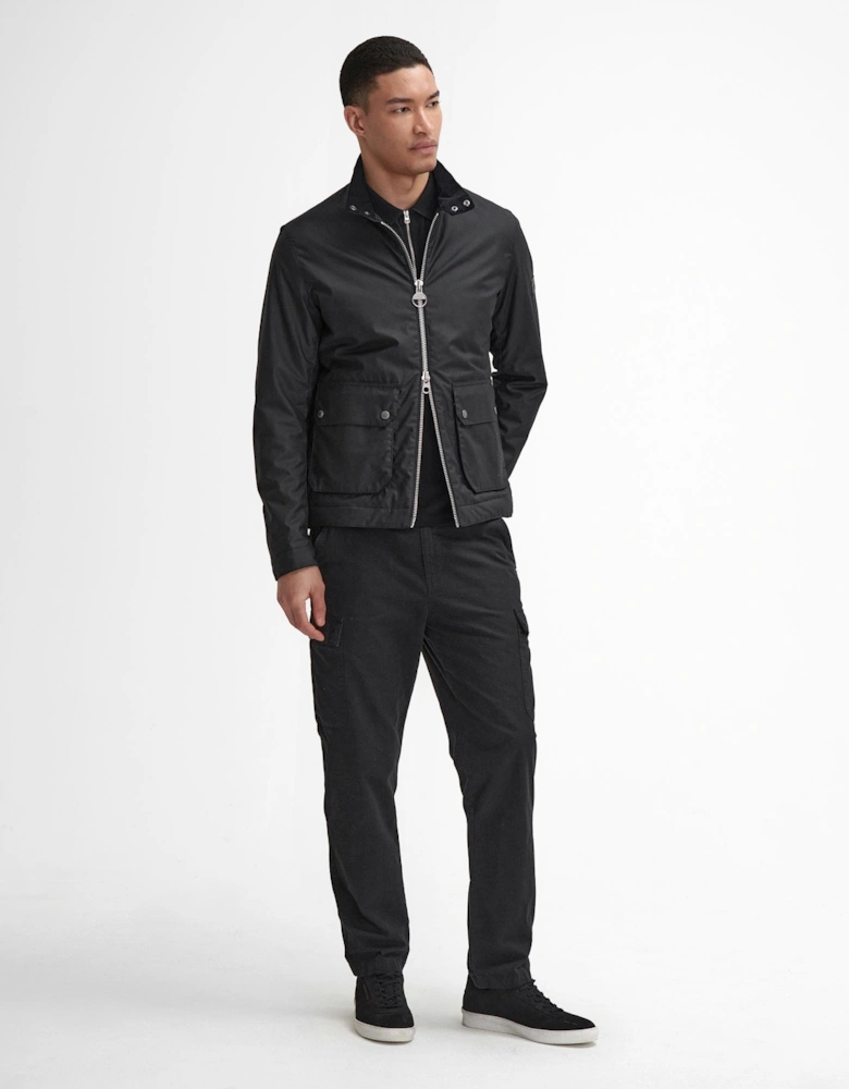 Lutlaw Harrington Mens Wax Jacket - Black