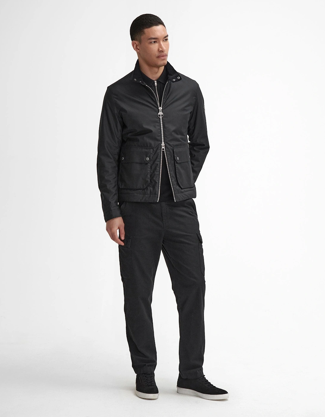 Lutlaw Harrington Mens Wax Jacket - Black, 4 of 3