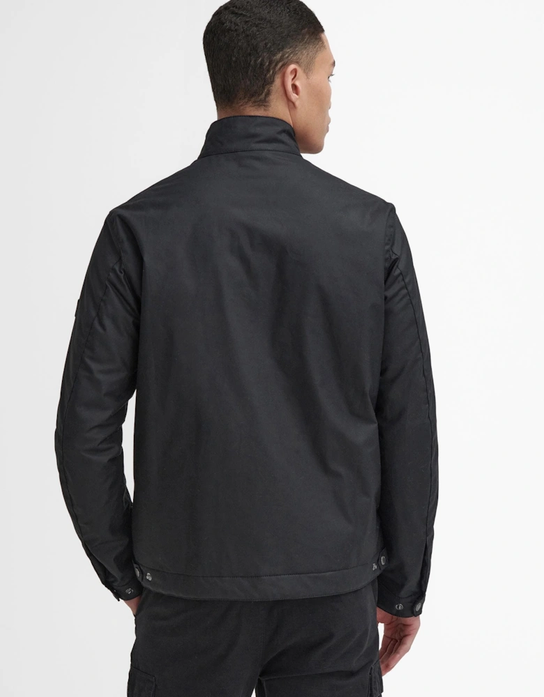 Lutlaw Harrington Mens Wax Jacket - Black