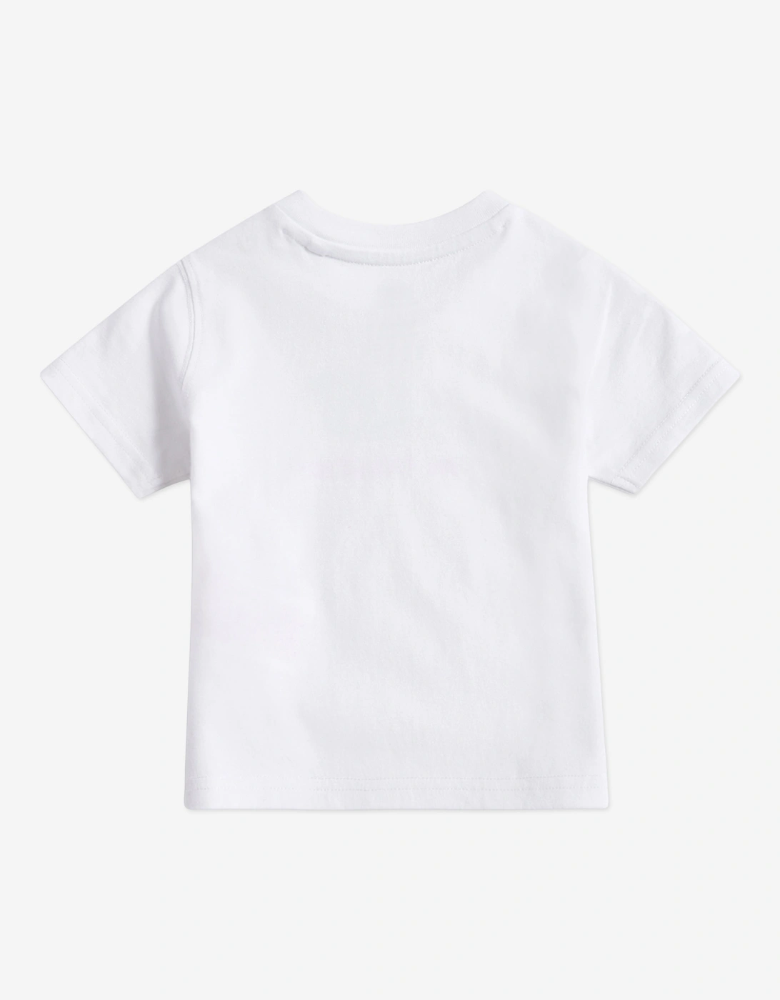Boys Stacked Logo T-Shirt in White