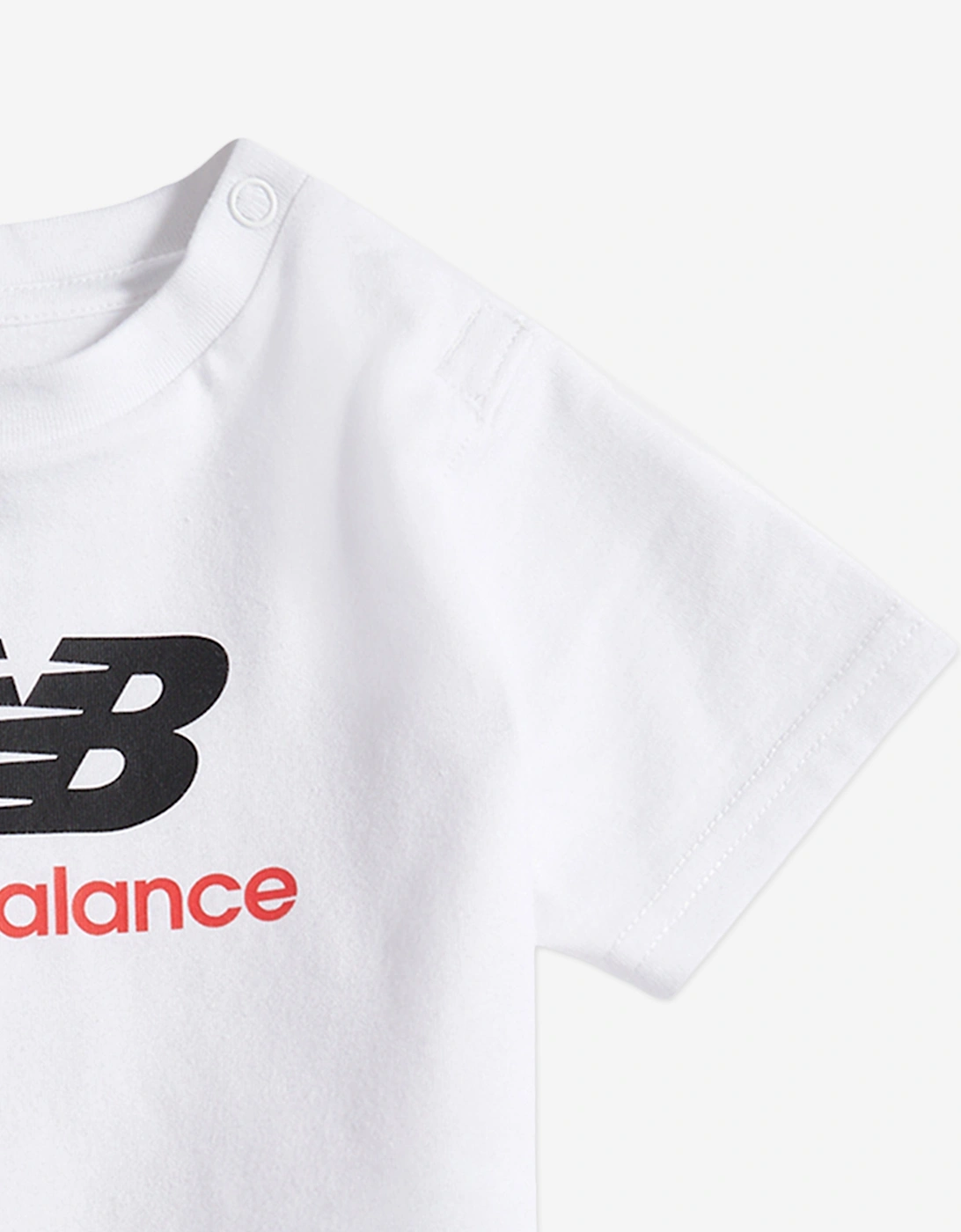 Boys Stacked Logo T-Shirt in White