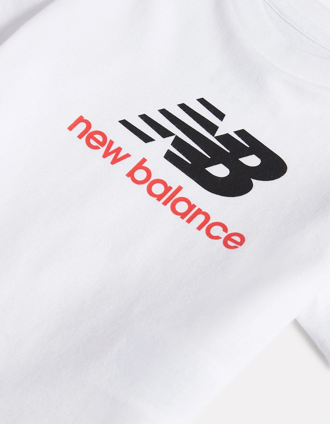Boys Stacked Logo T-Shirt in White