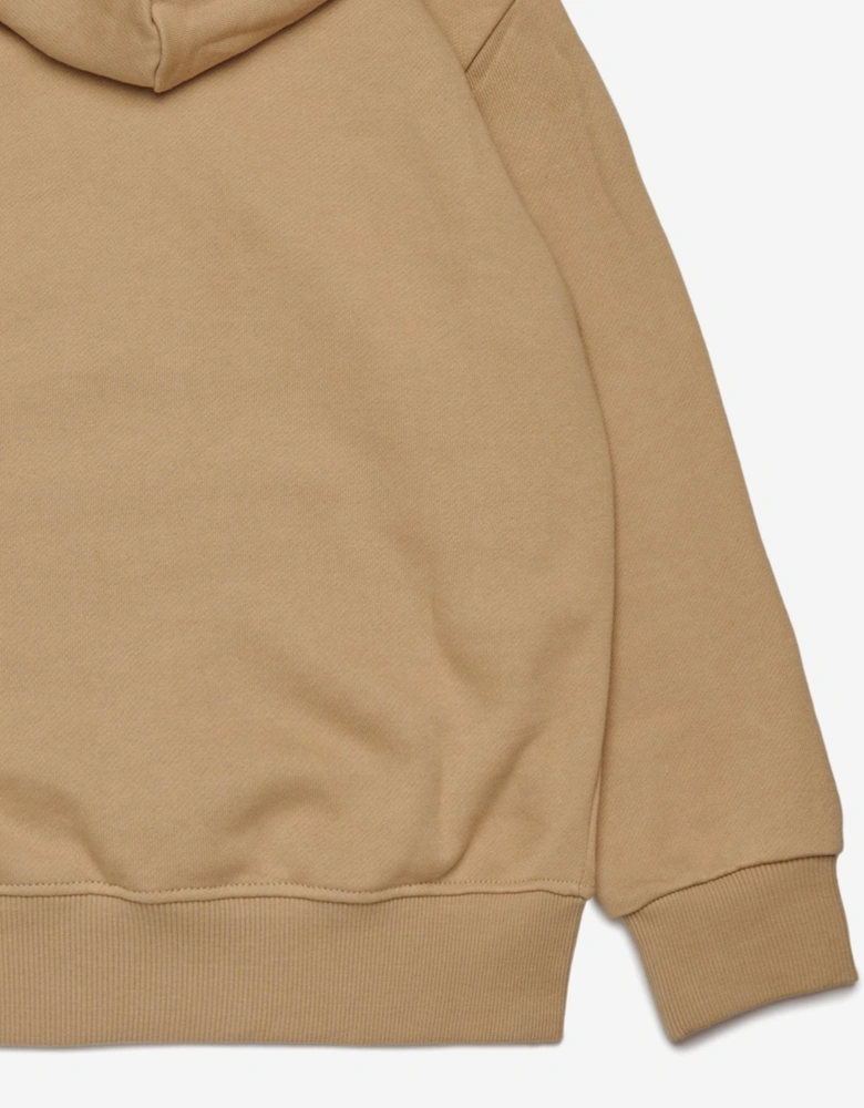 Boys Oval D Hoodie in Beige