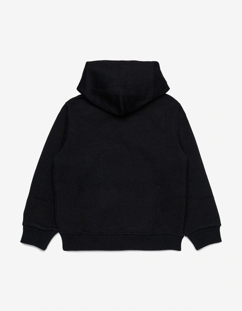 Boys Oval D Logo Hoodie in Black
