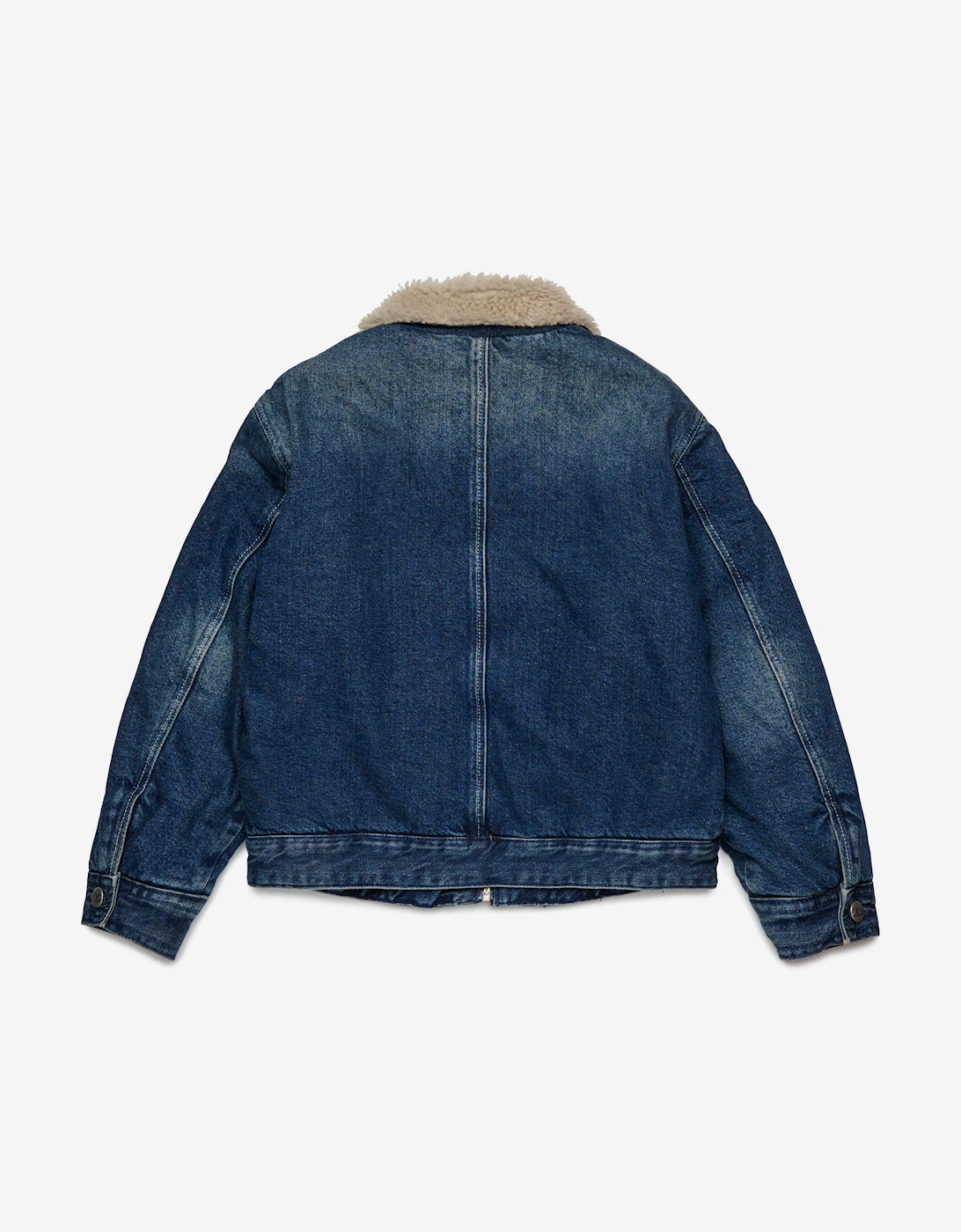 Boys Denim Zip Up Jacket in Blue