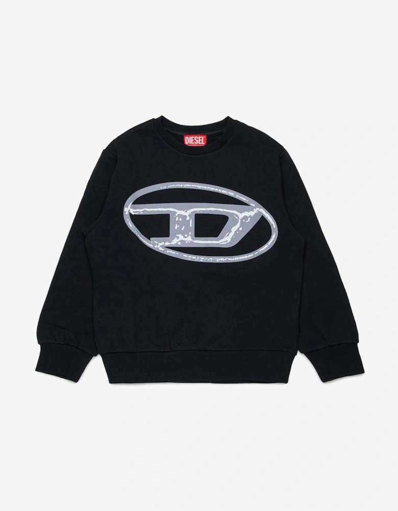 Boys Oval D Sweatshirt in Black