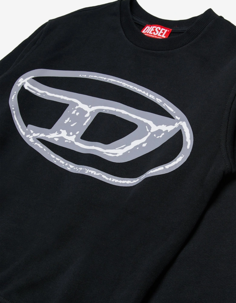 Boys Oval D Sweatshirt in Black