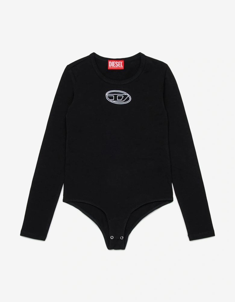 Girls Logo Bodysuit in Black