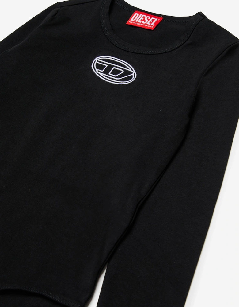 Girls Logo Bodysuit in Black
