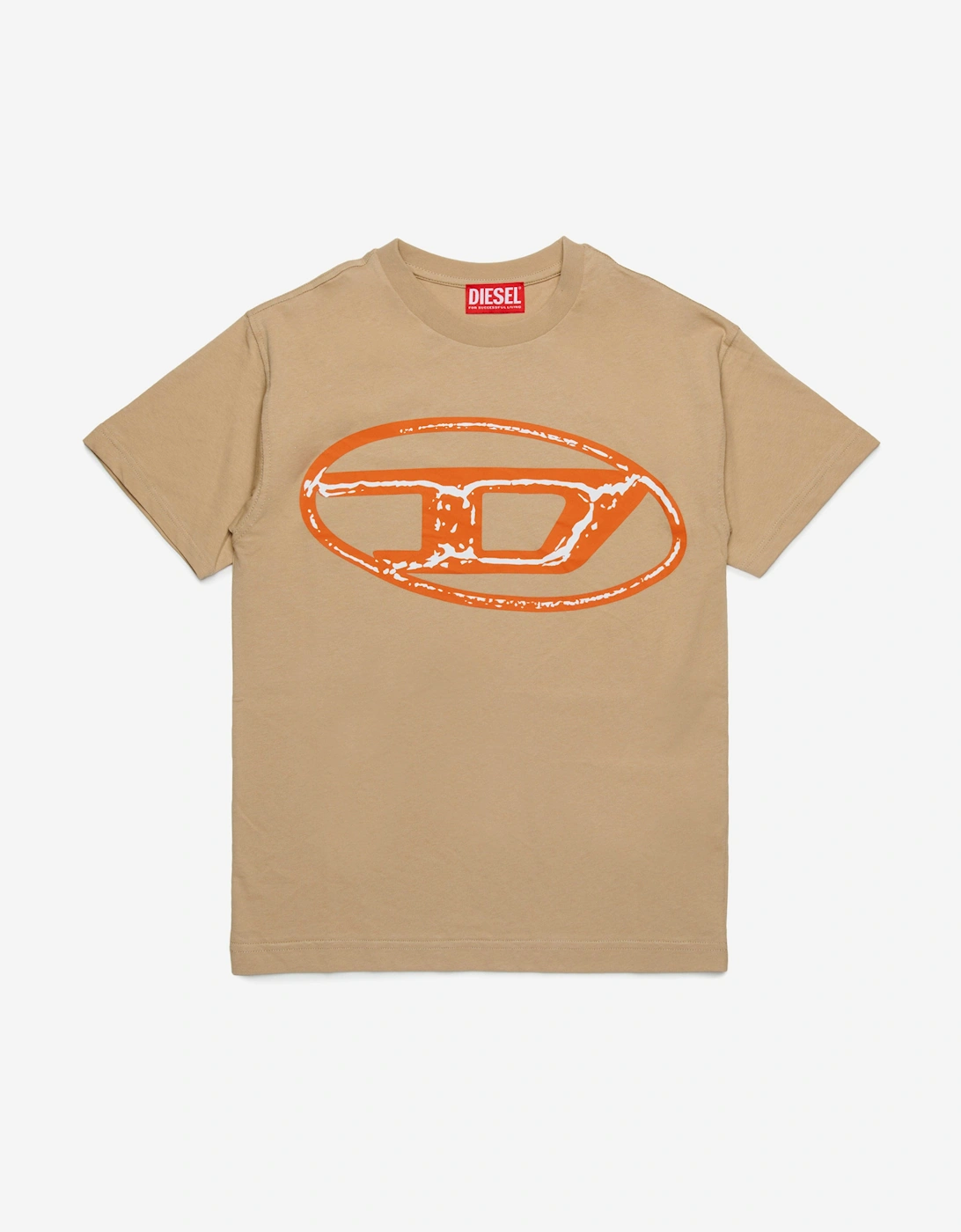 Boys Oval D Logo T-Shirt in Beige, 5 of 4