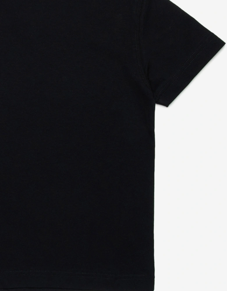 Boys Logo Print T-Shirt in Black
