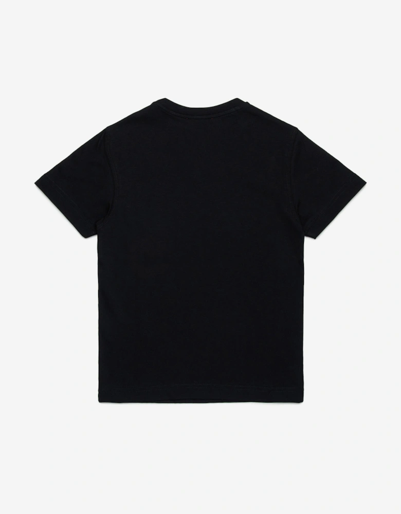 Boys Logo Print T-Shirt in Black