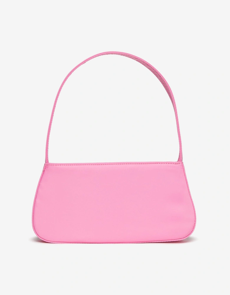 Girls Embossed Logo Handbag in Pink (25cm)