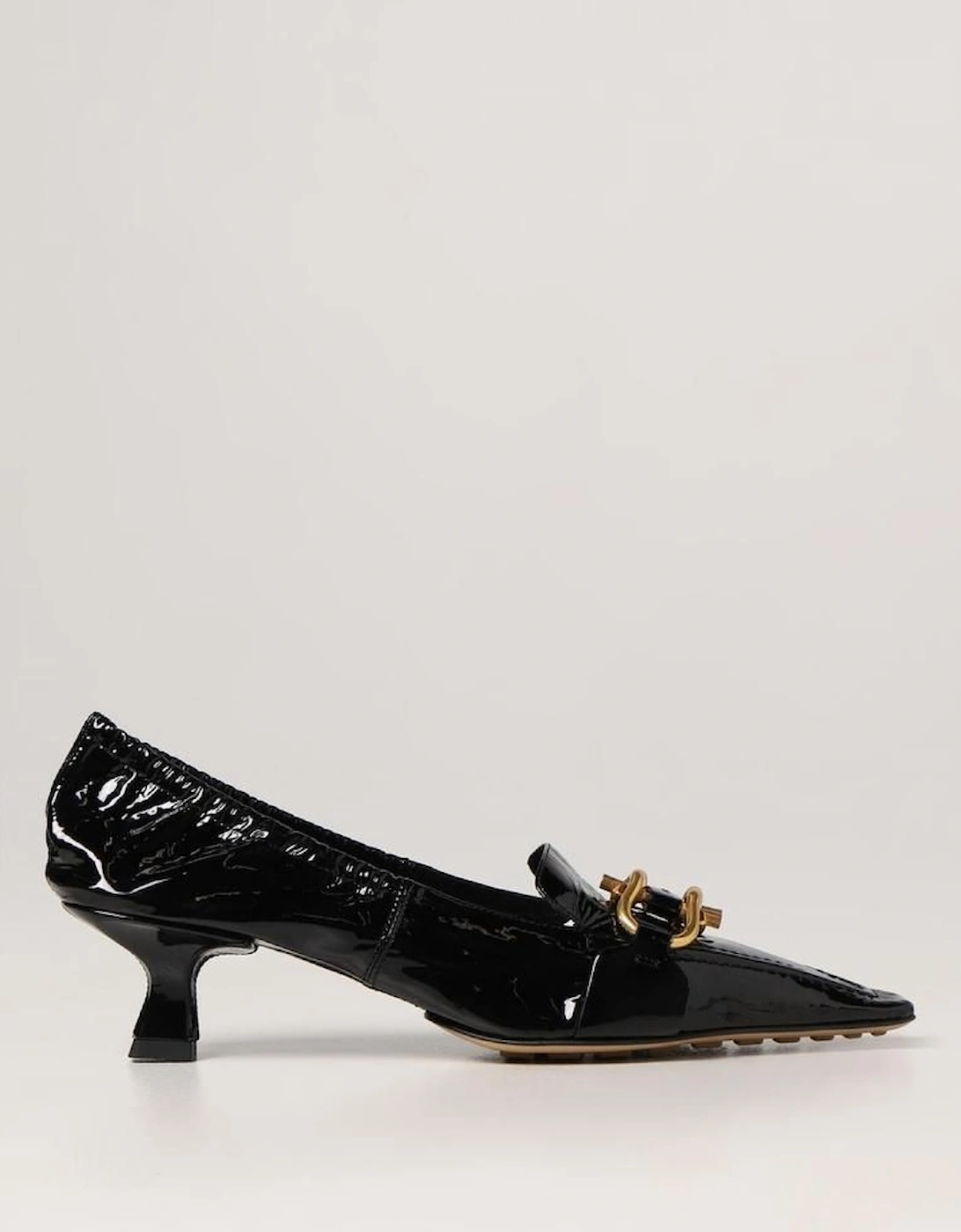 Lido Patent Leather Loafers - Black High Heel Shoes, 2 of 1