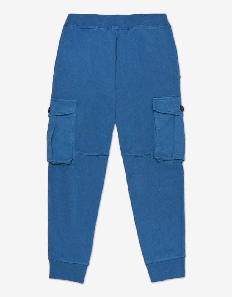 Kids Maple Leaf Logo Cargo Joggers in Blue