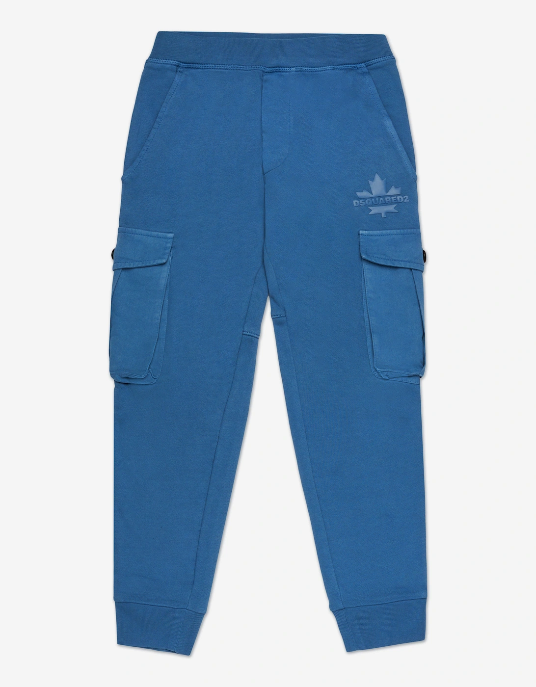 Kids Maple Leaf Logo Cargo Joggers in Blue, 5 of 4