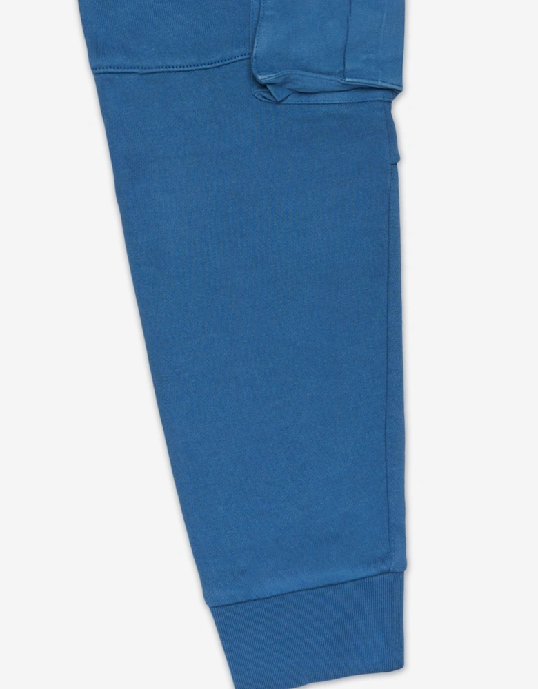 Kids Maple Leaf Logo Cargo Joggers in Blue