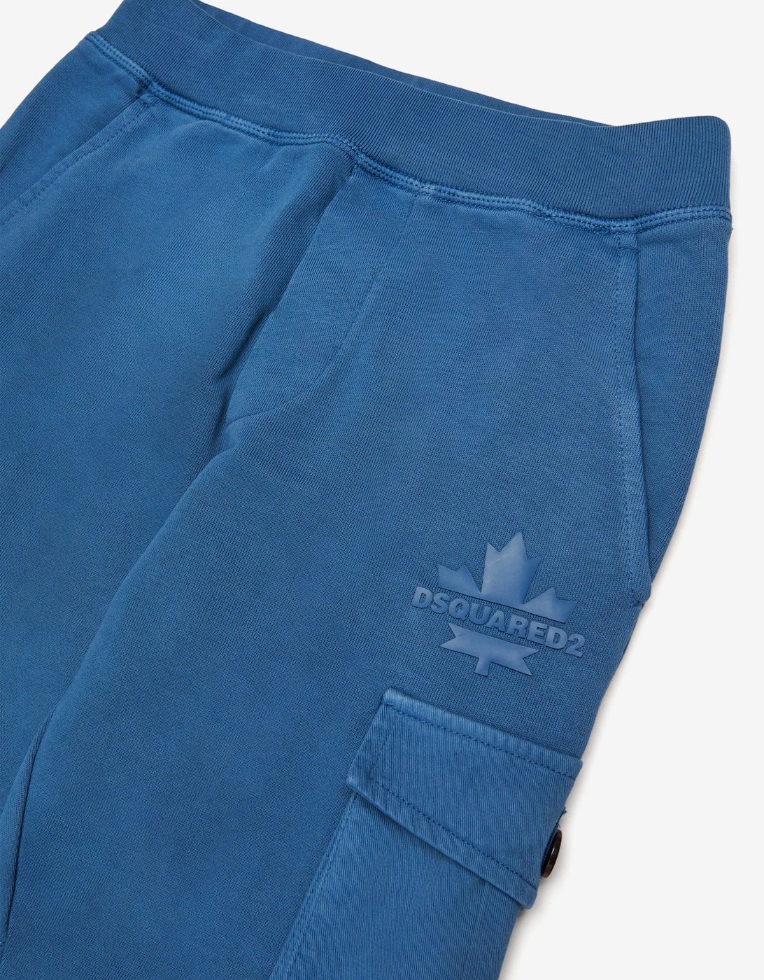 Kids Maple Leaf Logo Cargo Joggers in Blue