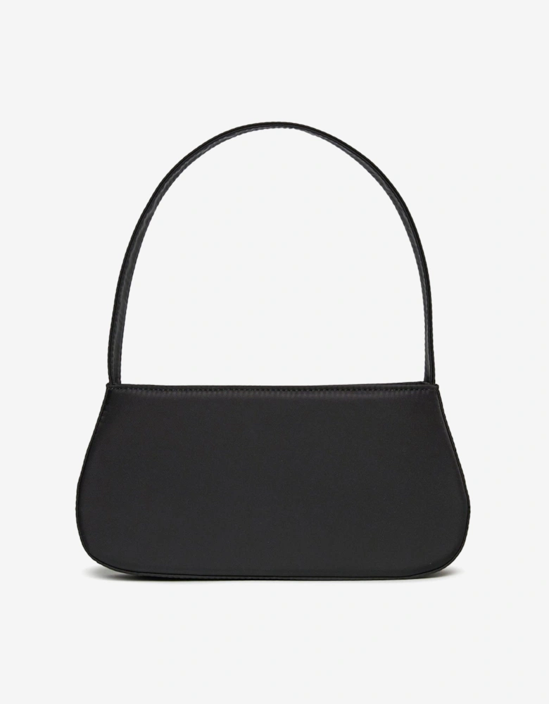 Girls Embossed Logo Handbag in Black (25cm)