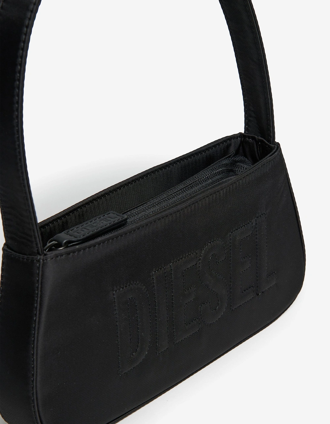 Girls Embossed Logo Handbag in Black (25cm)