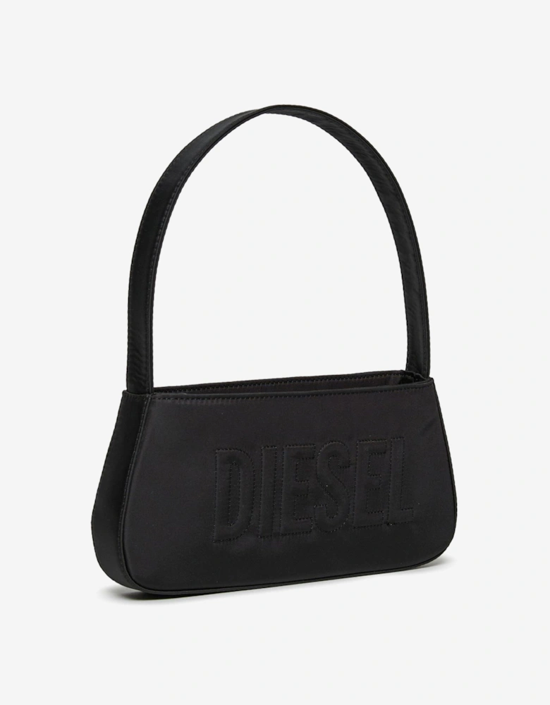 Girls Embossed Logo Handbag in Black (25cm)