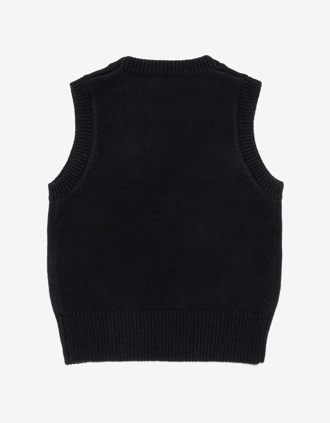 Girls Logo Sweater Vest in Black