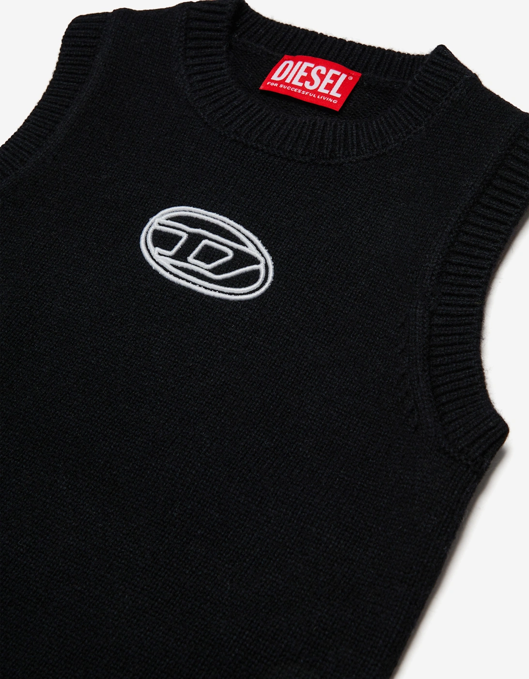 Girls Logo Sweater Vest in Black