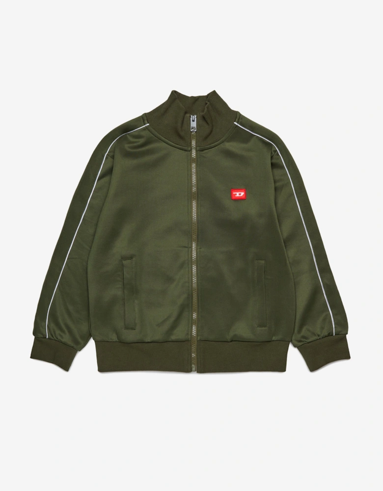 Boys Logo Track Jacket in Green