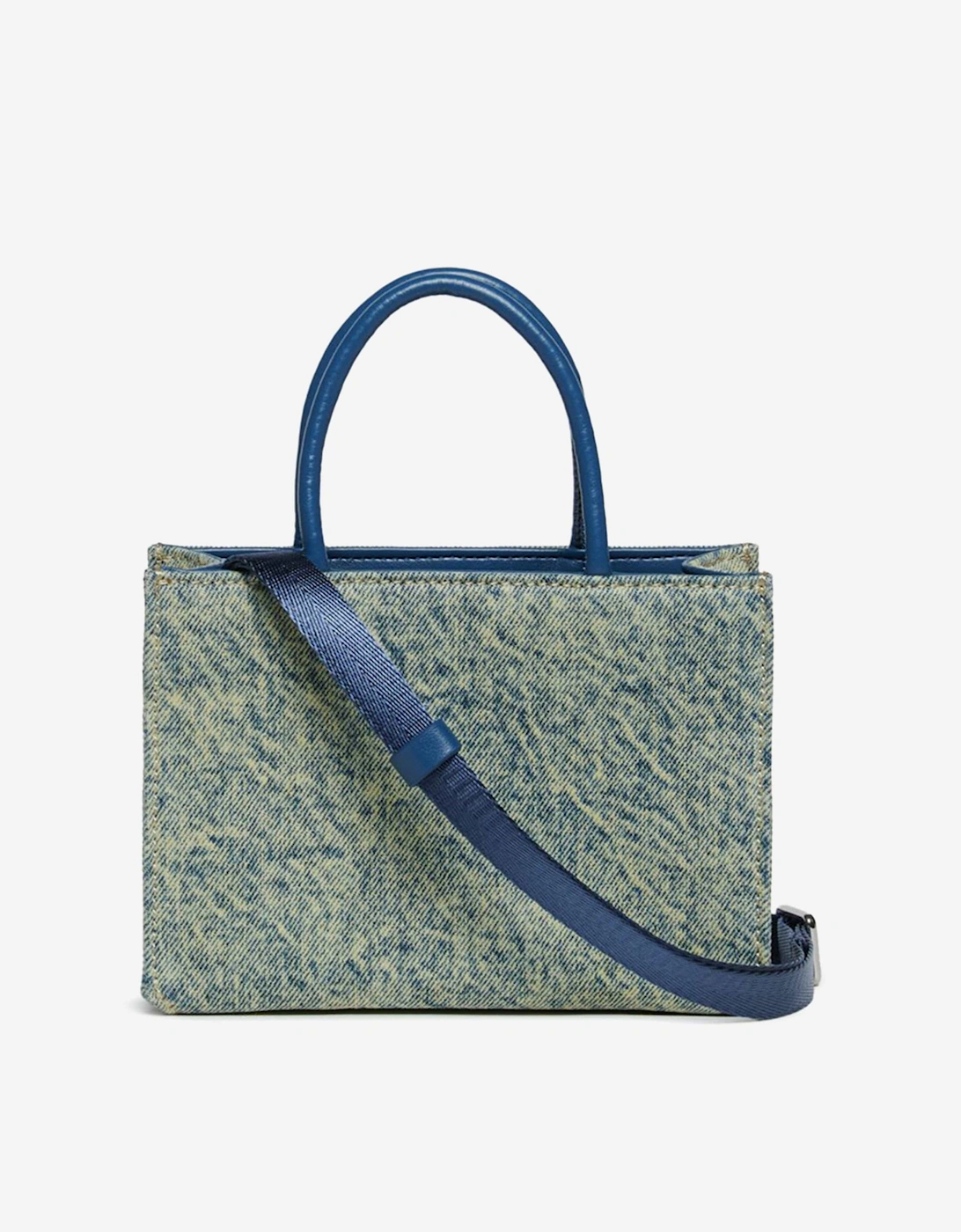 Girls Washed Denim Logo Mini Bag in Blue (18cm)
