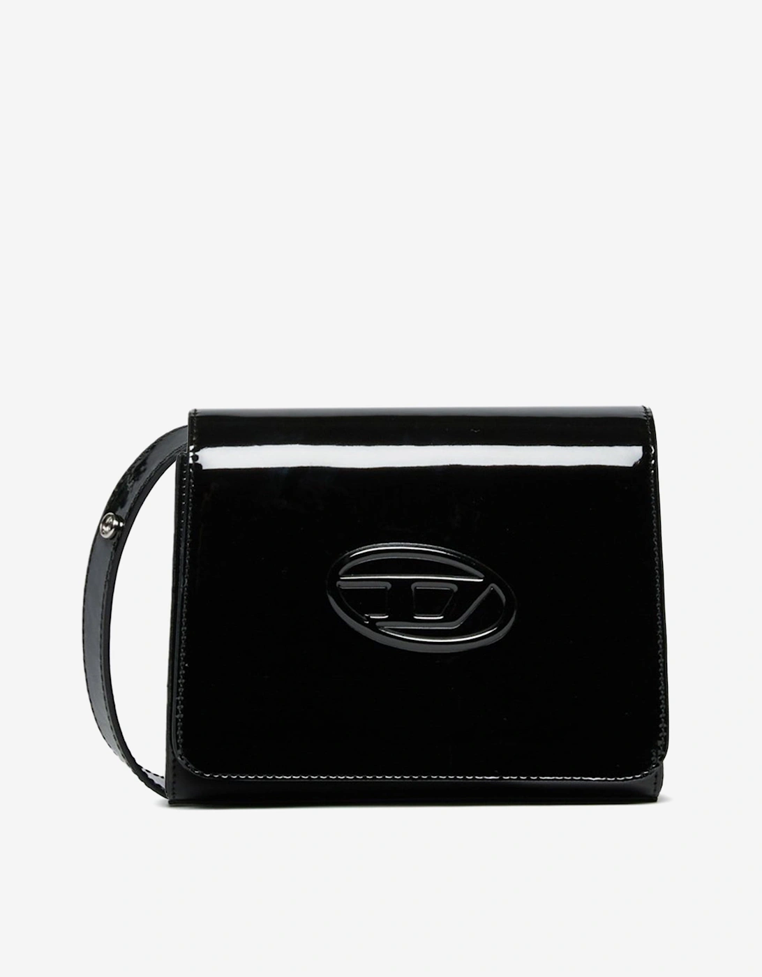 Girls Patent Logo Shoulder Bag in Black (18.5cm), 6 of 5