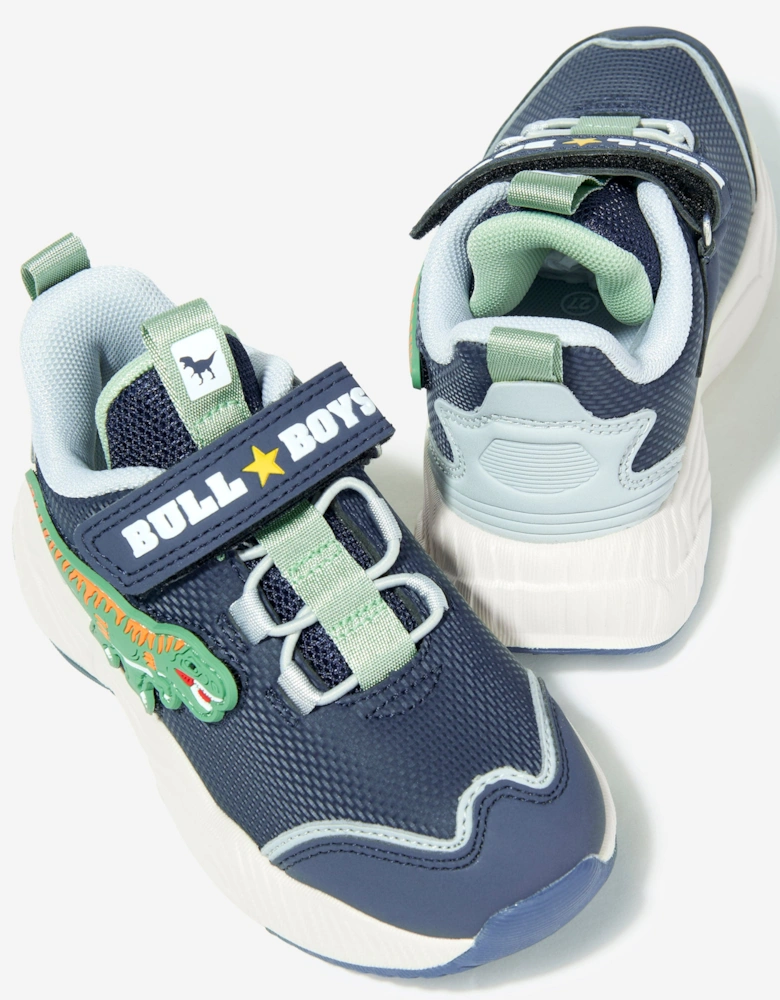 Boys Bull Boys T-Rex Trainers in Blue
