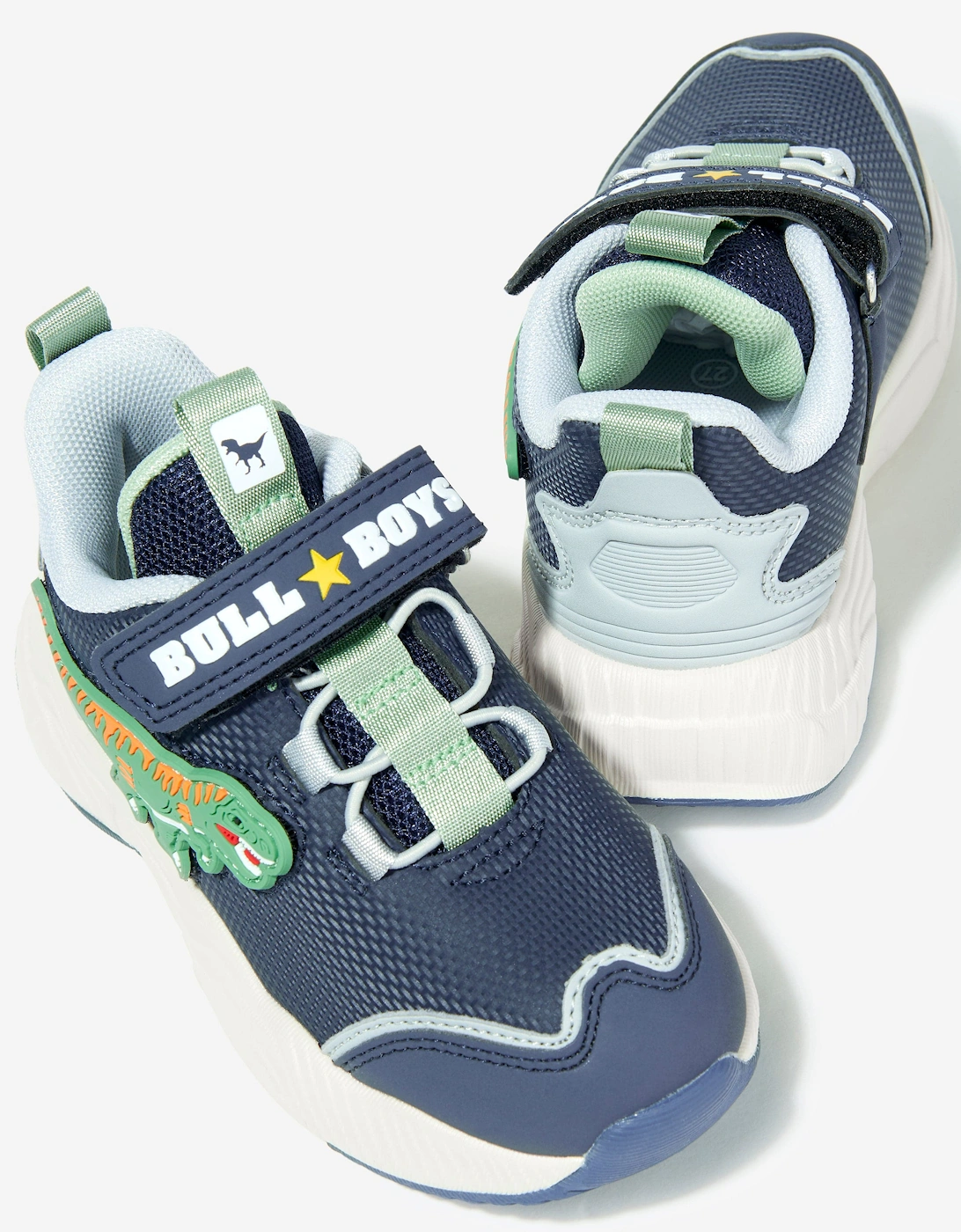 Boys Bull Boys T-Rex Trainers in Blue
