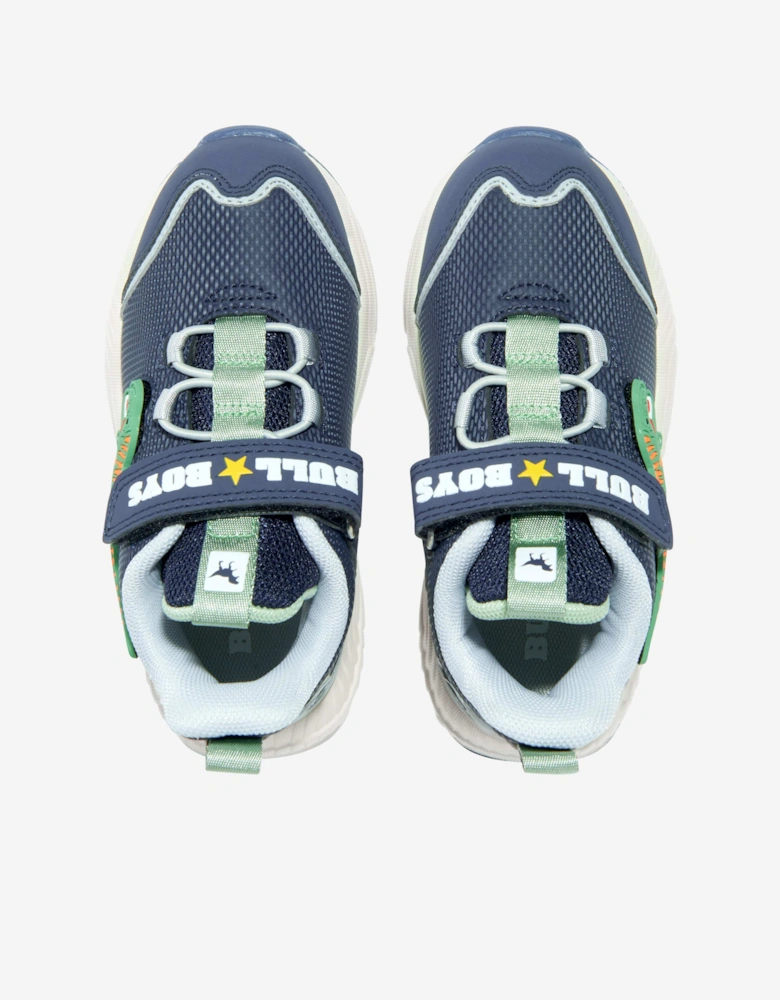 Boys Bull Boys T-Rex Trainers in Blue